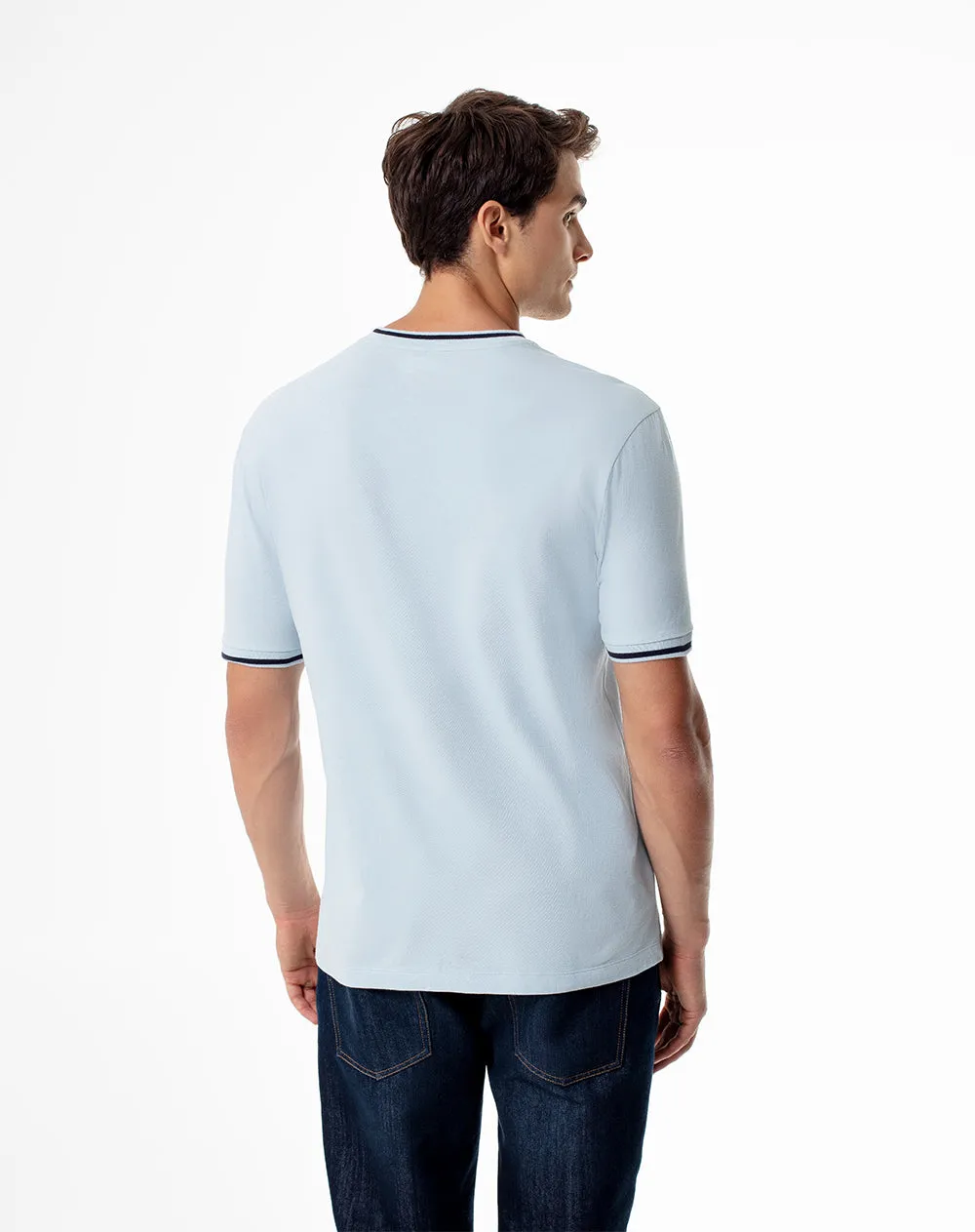 Camiseta regular algodón jersey azul hombre sold by Gef product image thumbnail 2