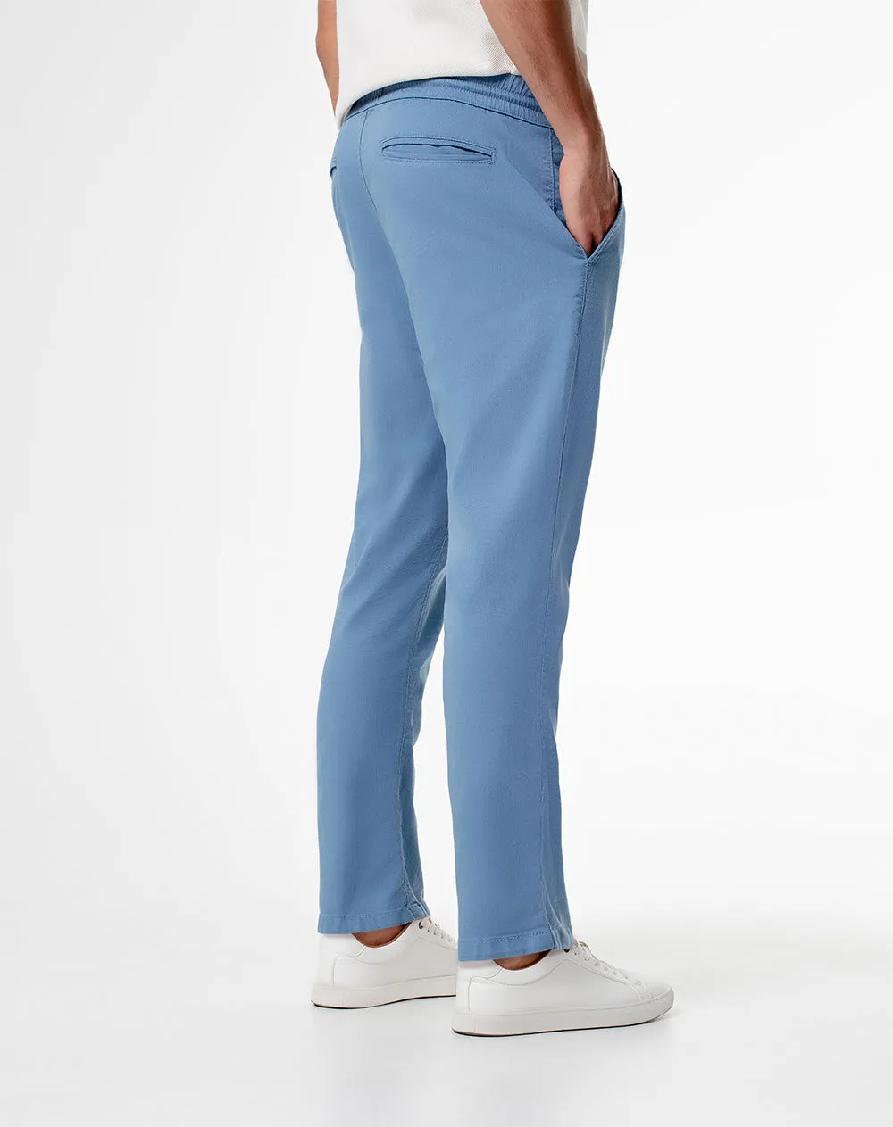 Pantalón regular fit tiro medio en drill azul sold by Gef product image thumbnail 2