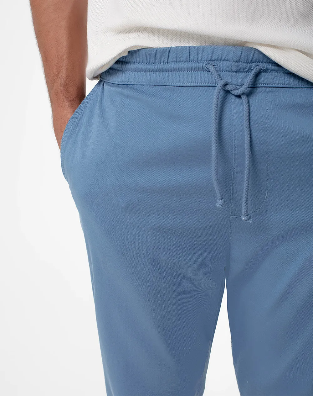 Pantalón regular fit tiro medio en drill azul sold by Gef product image thumbnail 4