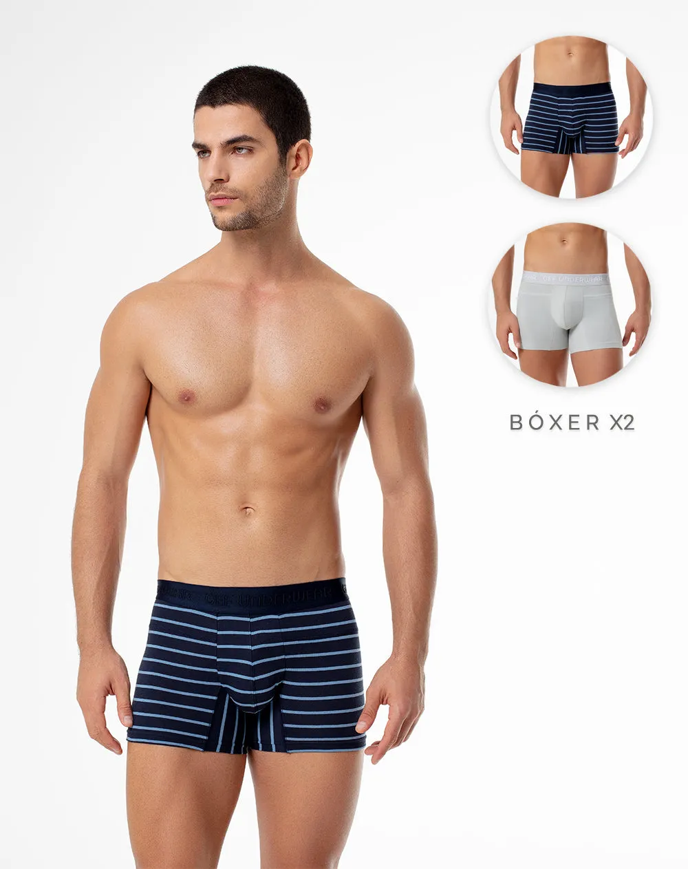 Bóxer corto jersey algodón x2unds surtido sold by Gef