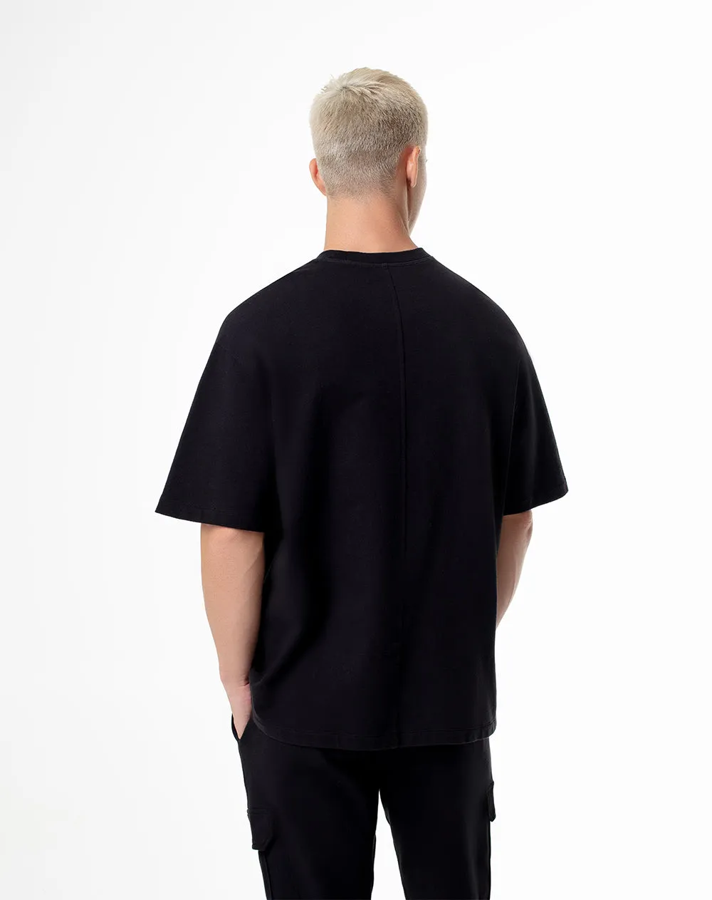 Camiseta oversize algodón negra hombre sold by Gef product image thumbnail 2