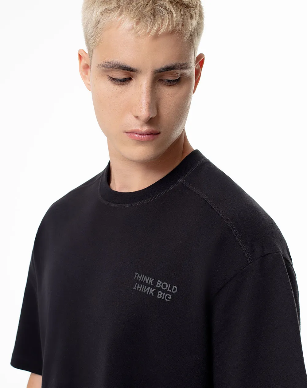 Camiseta oversize algodón negra hombre sold by Gef product image thumbnail 3