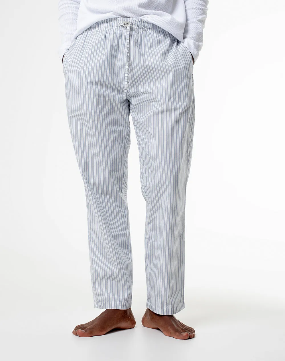 Pantalón regular fit tiro medio azul rayas sold by Gef product image thumbnail 3