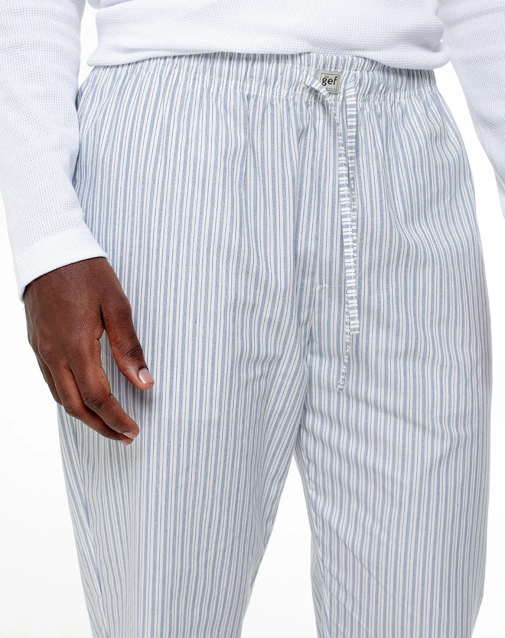 Pantalón regular fit tiro medio azul rayas sold by Gef product image thumbnail 4