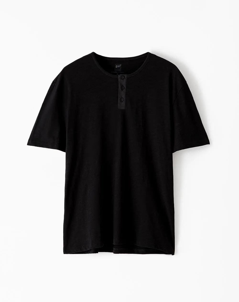 Camiseta regular algodón jersey negra hombre sold by Gef product image thumbnail 5