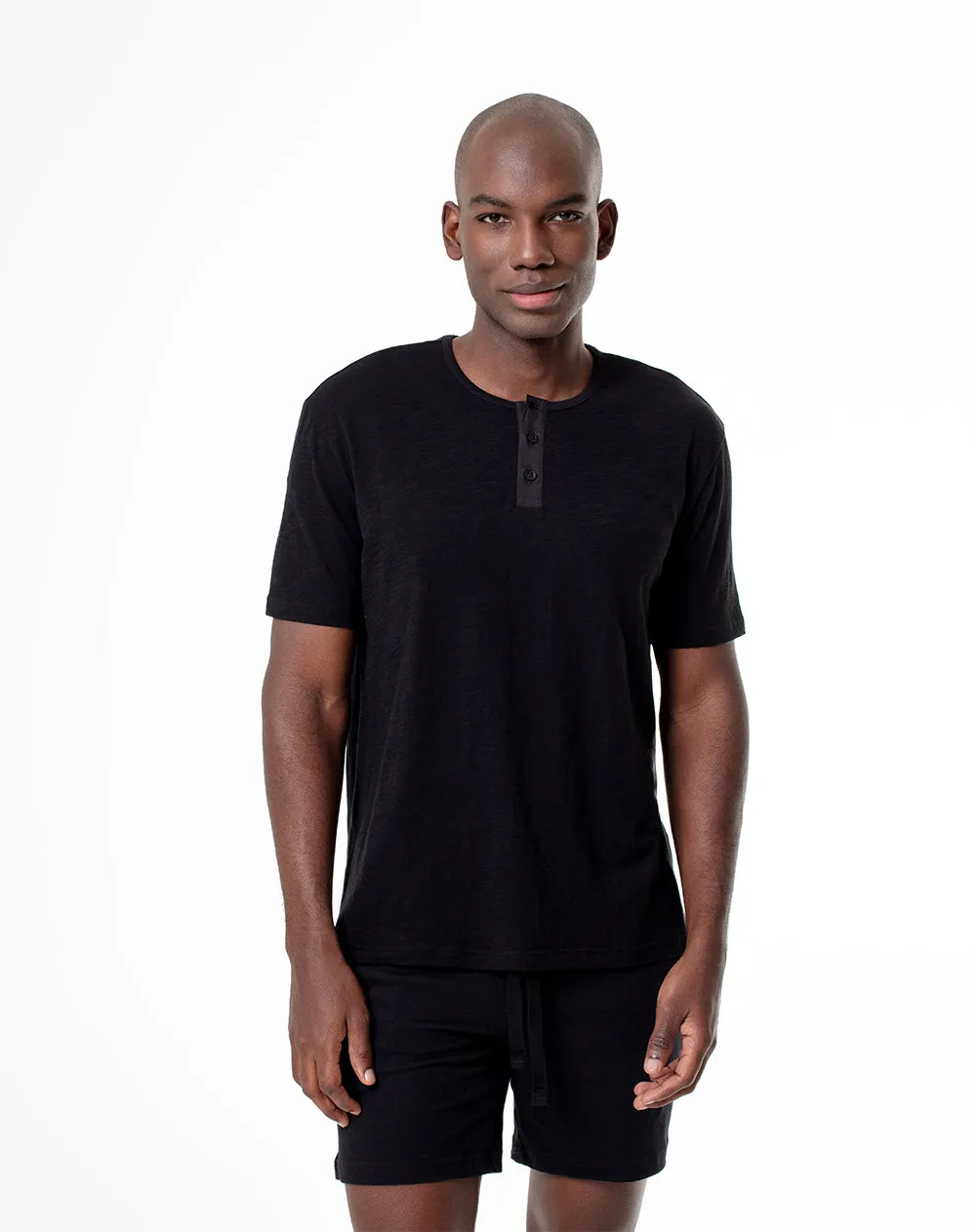 Camiseta regular algodón jersey negra hombre sold by Gef product image thumbnail 3