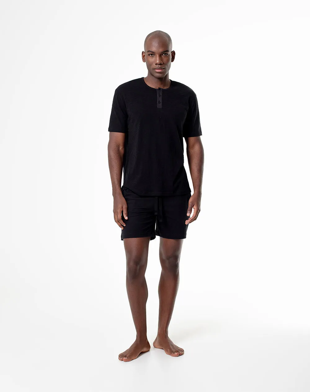 Camiseta regular algodón jersey negra hombre sold by Gef product image thumbnail 4