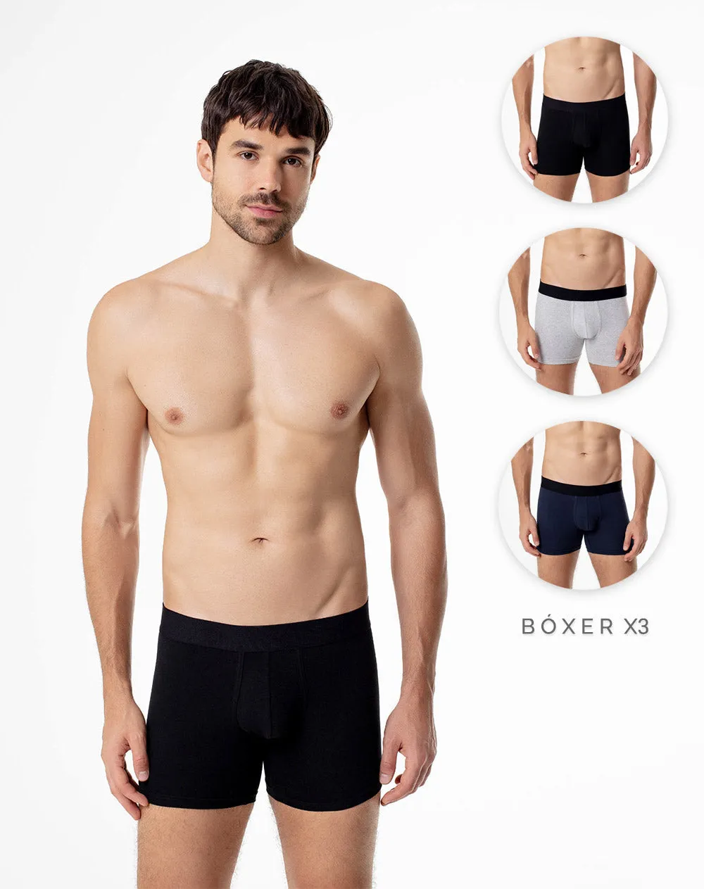 Bóxer medio jersey algodón x3unds surtido sold by Gef