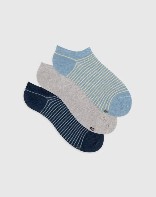Medias mujer tobillera corta algodón pack x3 surtido sold by Gef