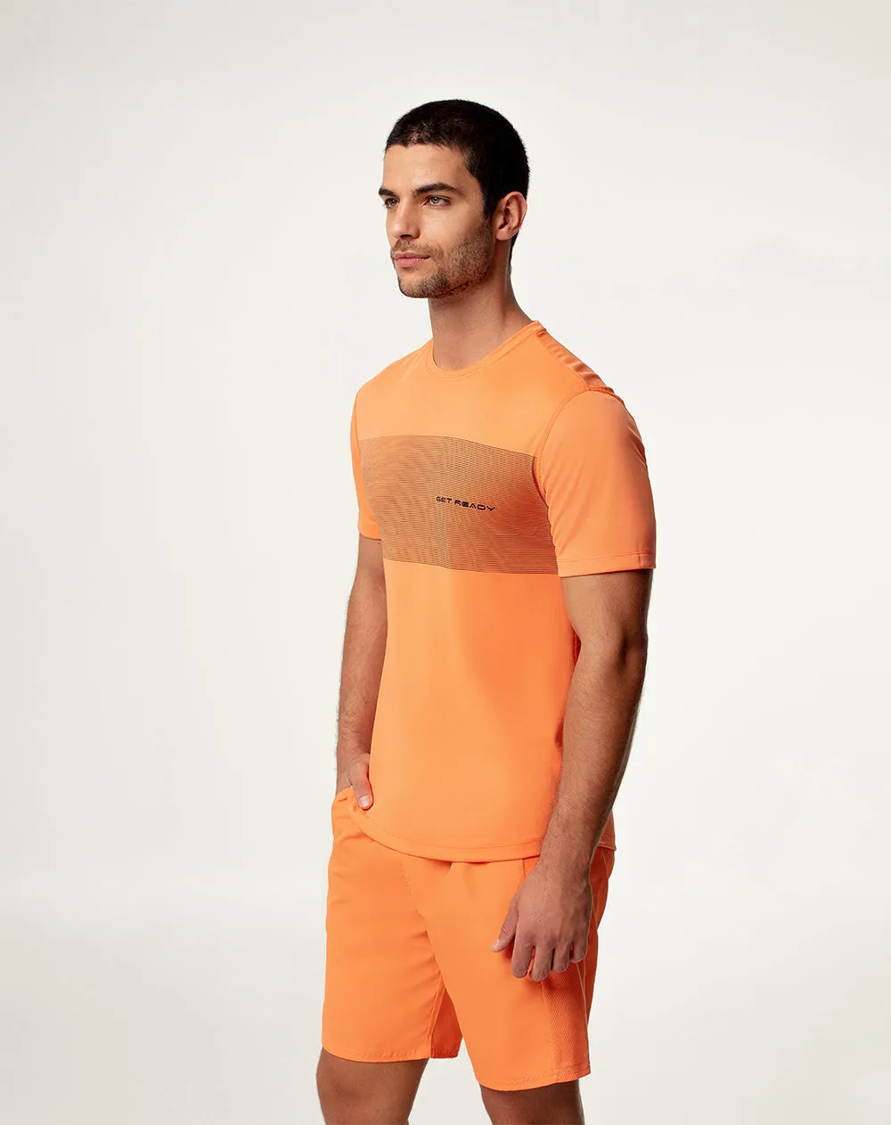 Camiseta deportiva hombre control humedad naranja sold by Gef product image thumbnail 3