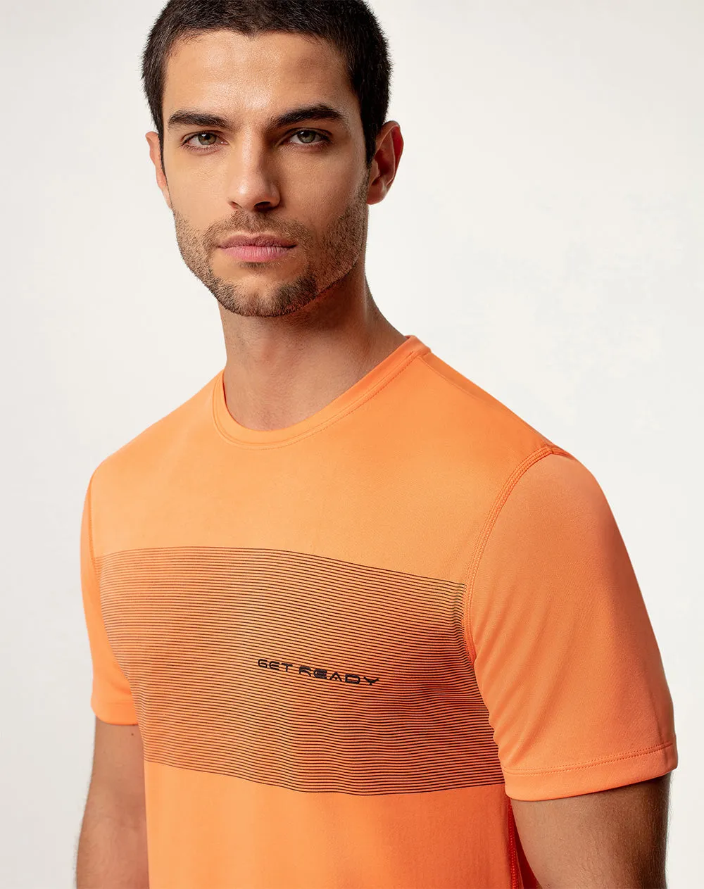 Camiseta deportiva hombre control humedad naranja sold by Gef