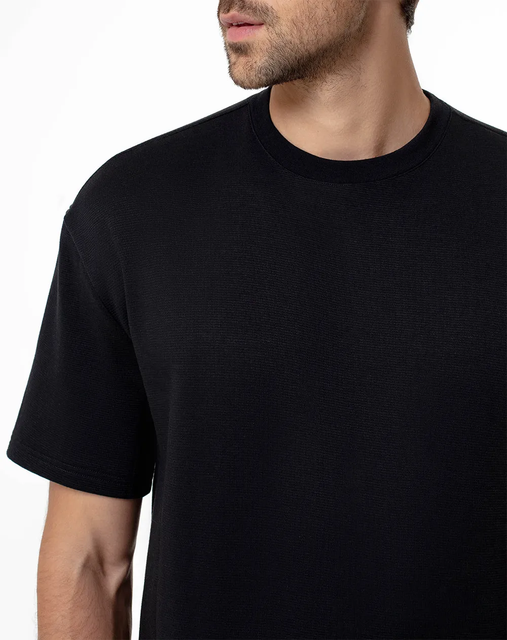 Camiseta regular negra hombre sold by Gef product image thumbnail 3