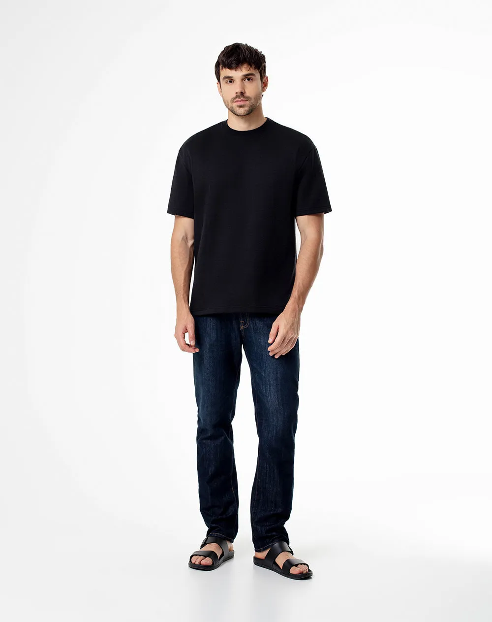 Camiseta regular negra hombre sold by Gef product image thumbnail 4