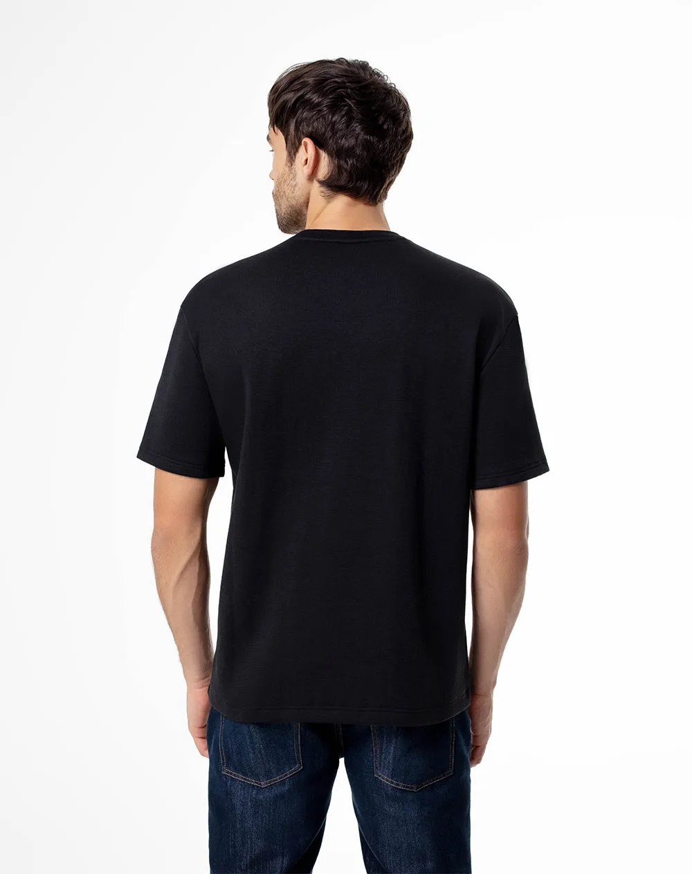 Camiseta regular negra hombre sold by Gef product image thumbnail 2
