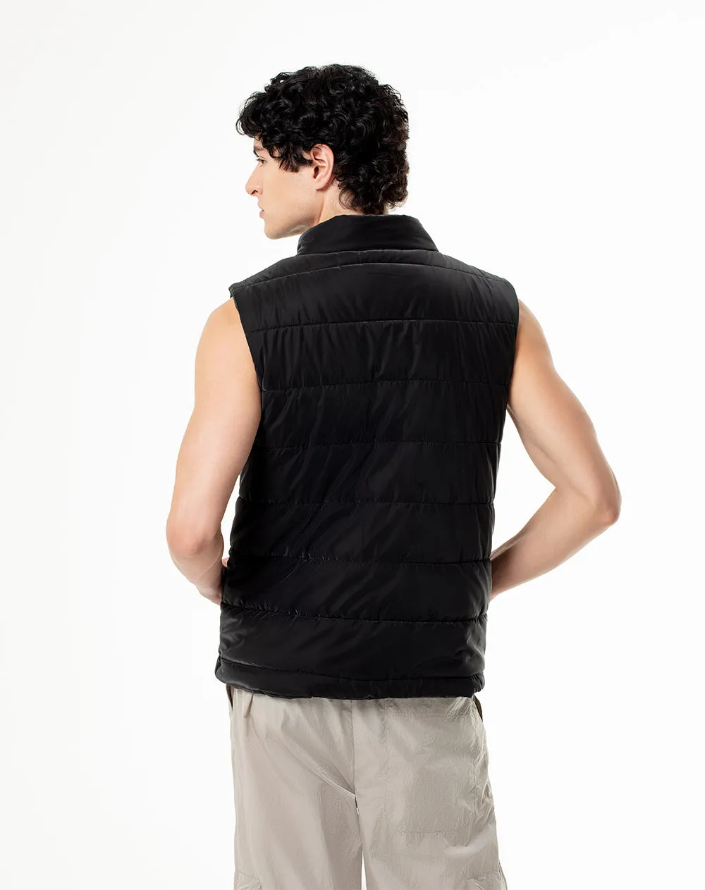 Chaleco regular fit sin capucha negro sold by Gef product image thumbnail 2