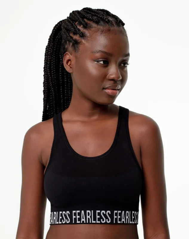 Top deportivo soporte alto seamless negro sold by Gef