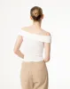 Camiseta skinny fit blanca rayas sold by Gef