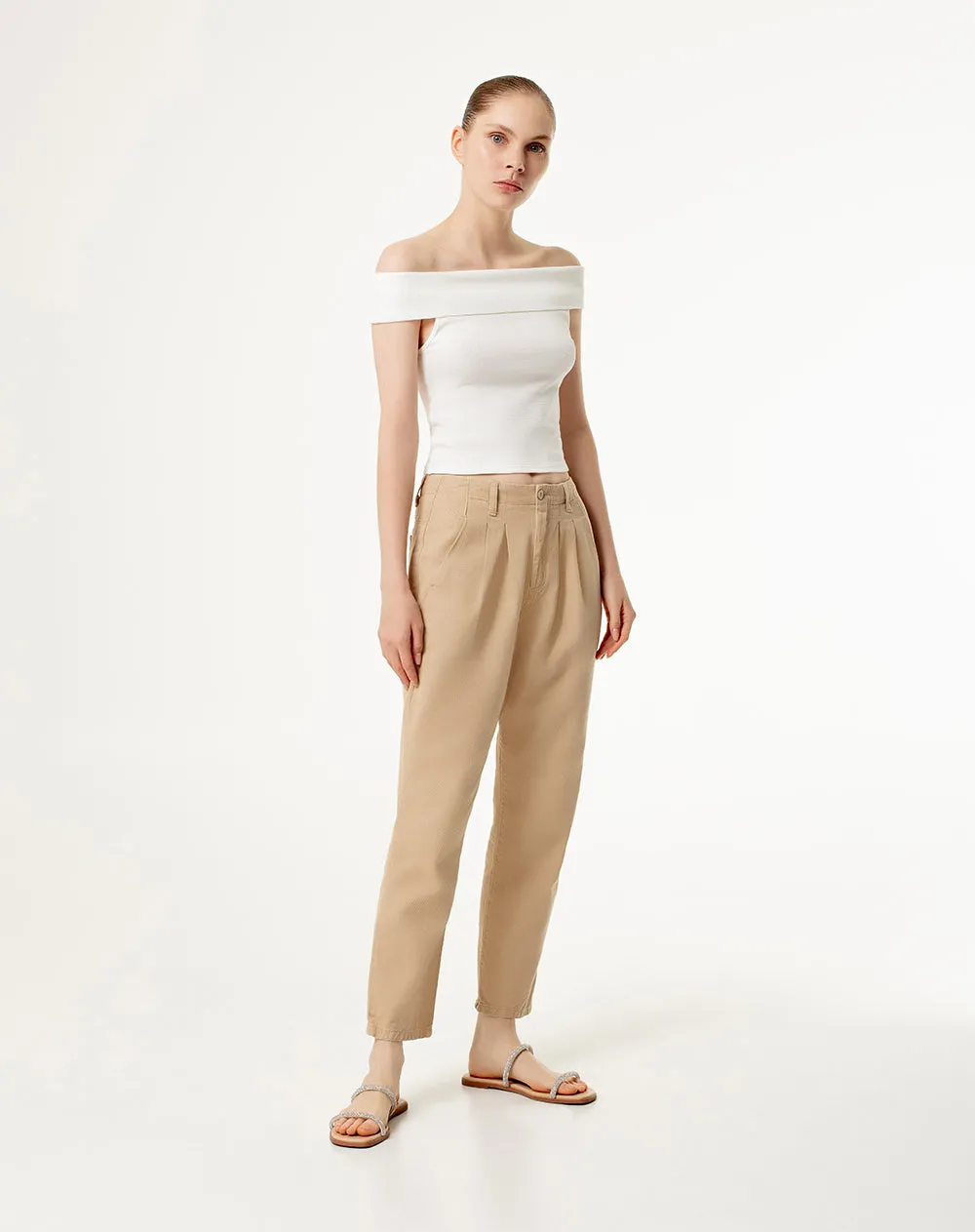 Camiseta skinny fit blanca rayas sold by Gef product image thumbnail 4