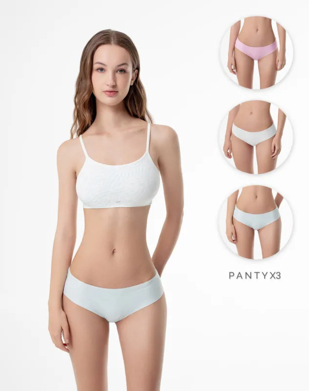 Panty cachetero  x3unds pocas costuras surtido sold by Gef