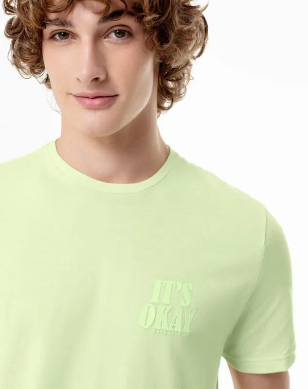 Camiseta oversized fit manga corta verde sold by Gef