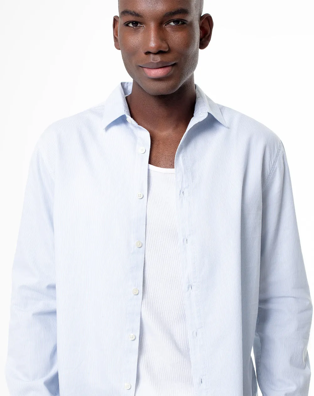 Camisa manga larga regular algodón rayas hombre sold by Gef product image thumbnail 3