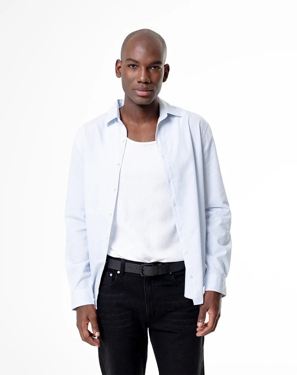 Camisa manga larga regular algodón rayas hombre sold by Gef