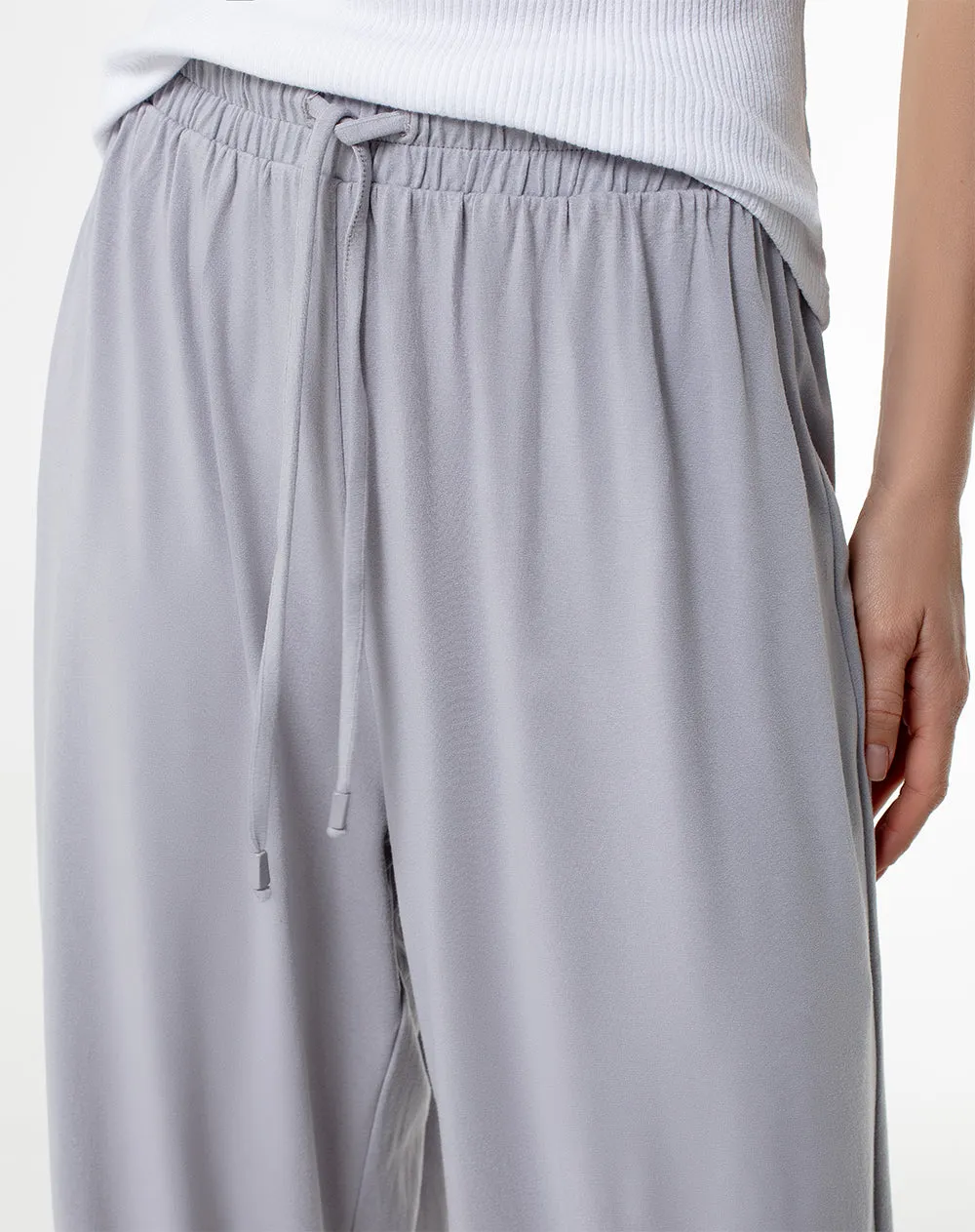 Pantalón wide leg tiro medio gris mujer sold by Gef product image thumbnail 4