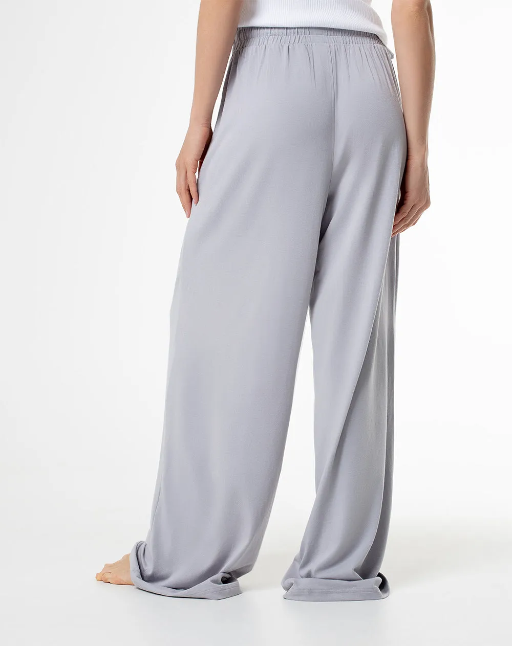 Pantalón wide leg tiro medio gris mujer sold by Gef product image thumbnail 2
