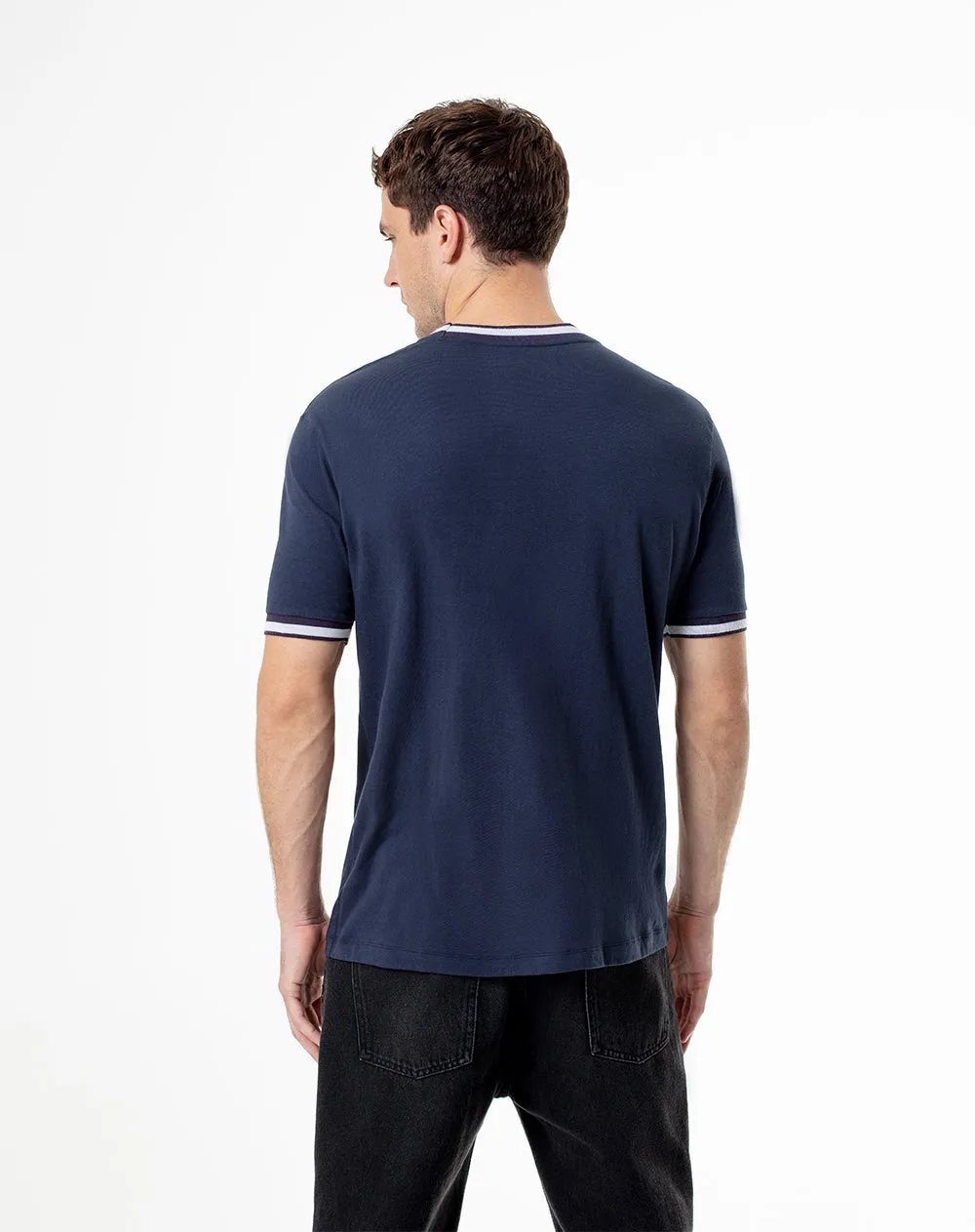 Camiseta regular algodón jersey azul hombre sold by Gef product image thumbnail 2