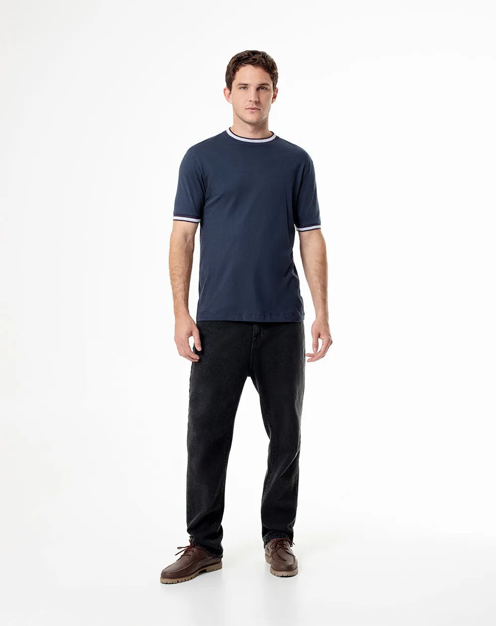 Camiseta regular algodón jersey azul hombre sold by Gef product image thumbnail 4