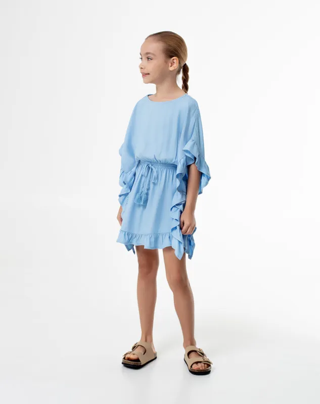 Vestido corto azul sold by Gef