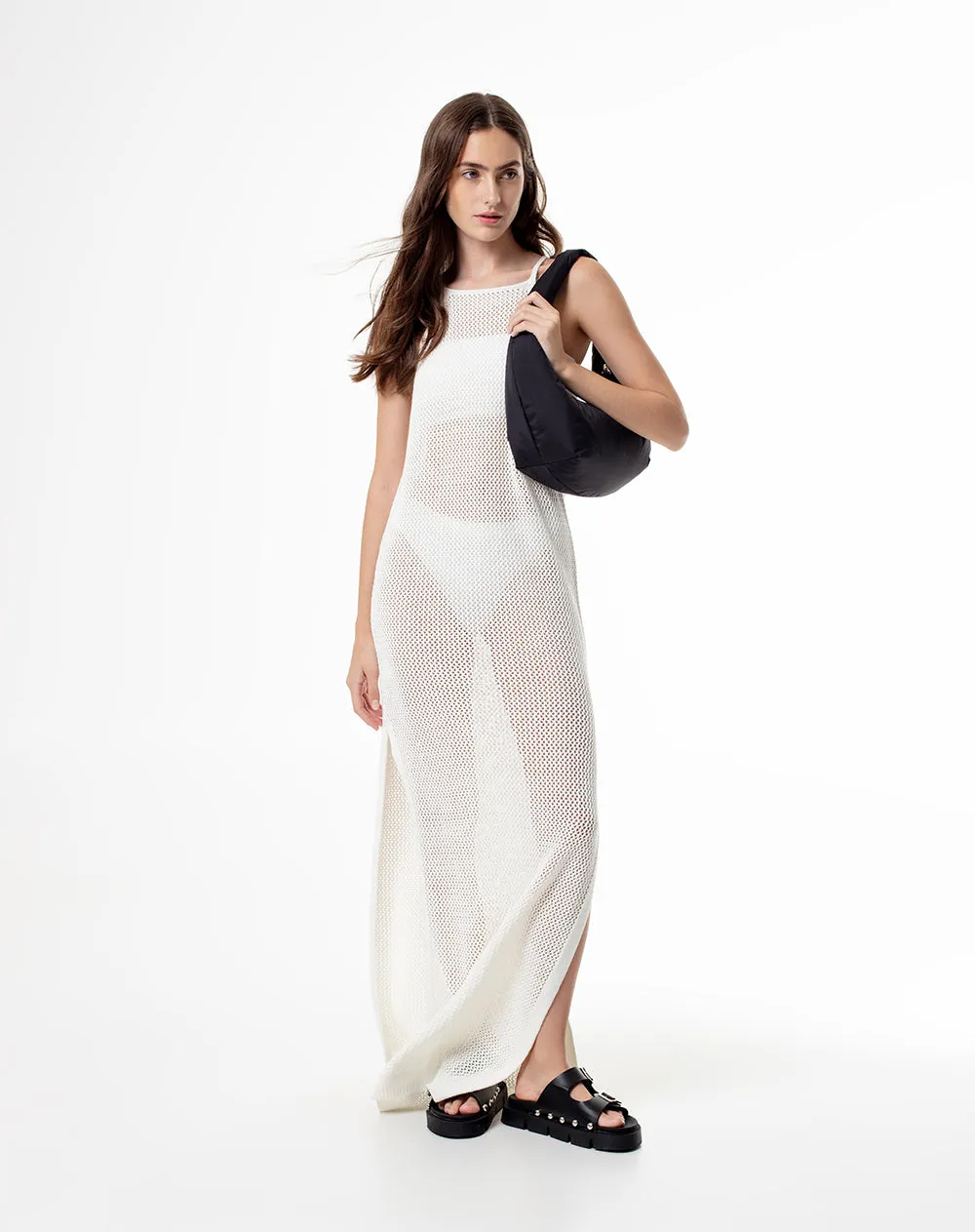 Vestido largo habano sold by Gef