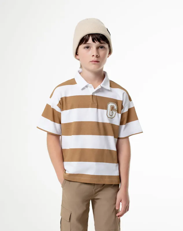 Polo Loway regular fit habana con rayas sold by Gef