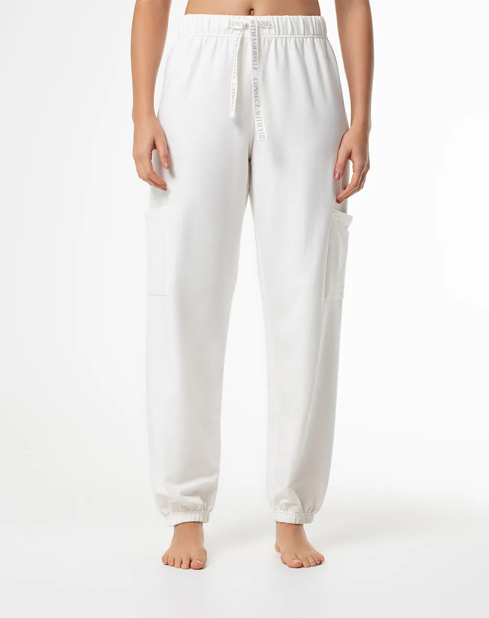 Jogger relax tiro medio algodón crudo mujer sold by Gef product image thumbnail 3