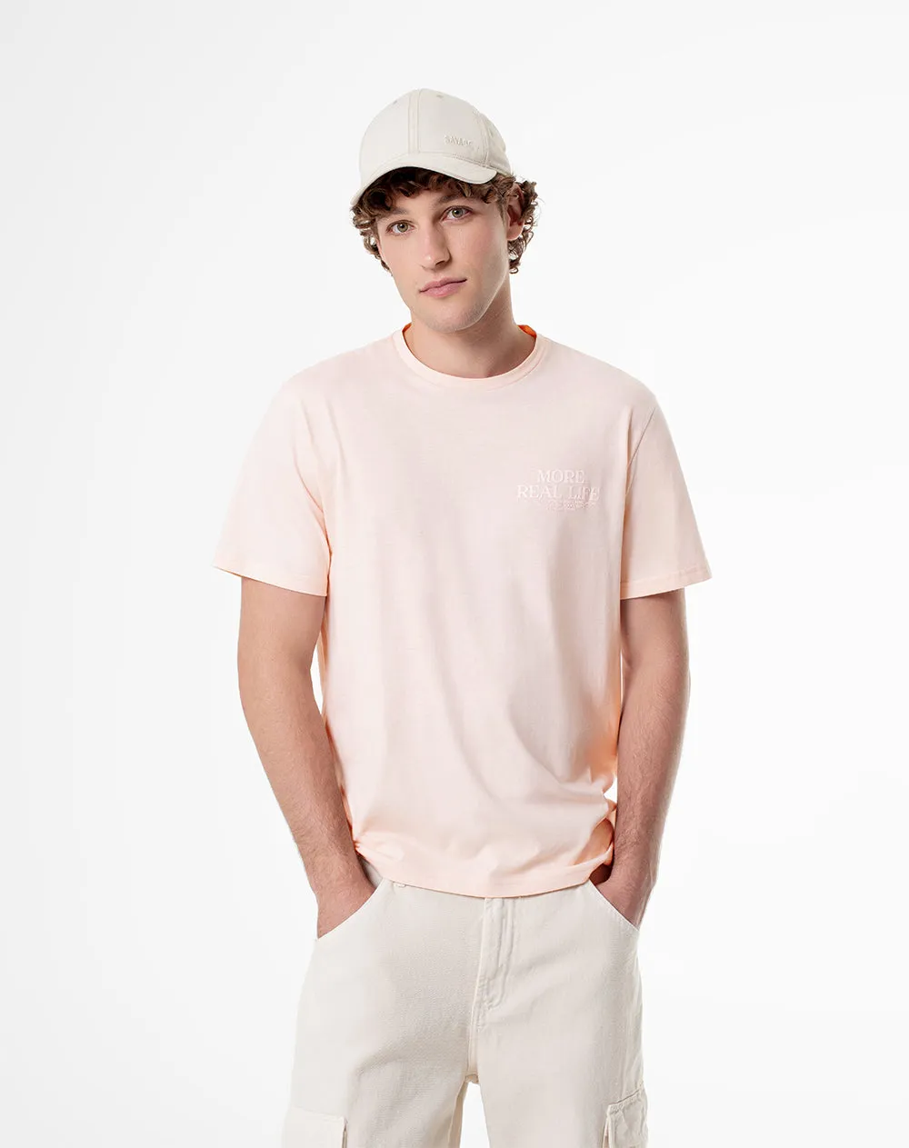 Camiseta regular algodón jersey rosa hombre sold by Gef product image thumbnail 2