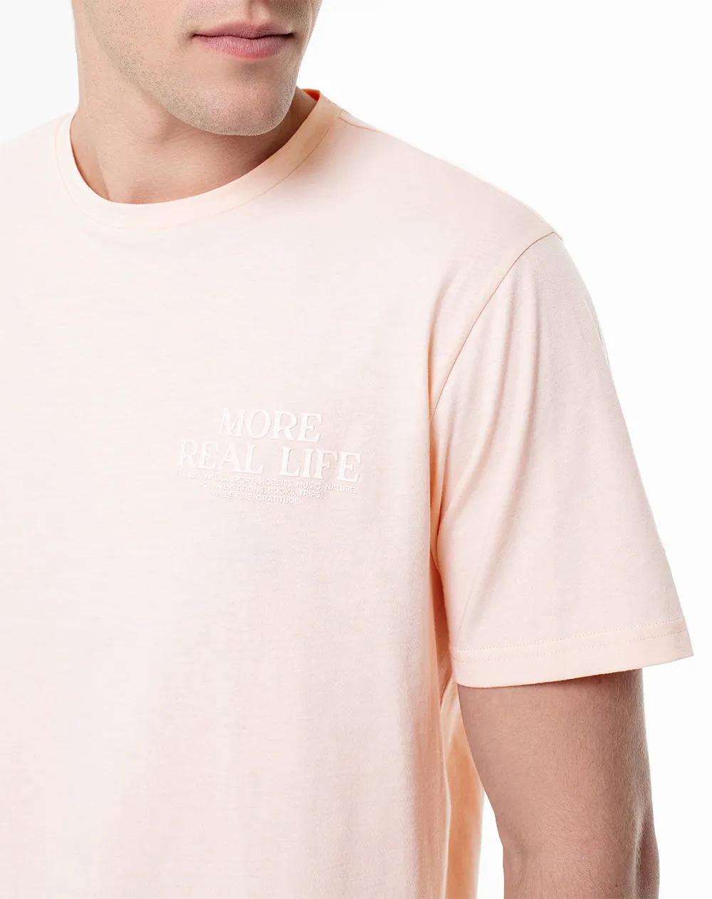 Camiseta regular algodón jersey rosa hombre sold by Gef product image thumbnail 3