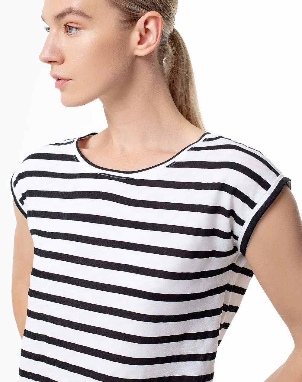 Camiseta regular algodón rayas mujer sold by Gef product image thumbnail 3