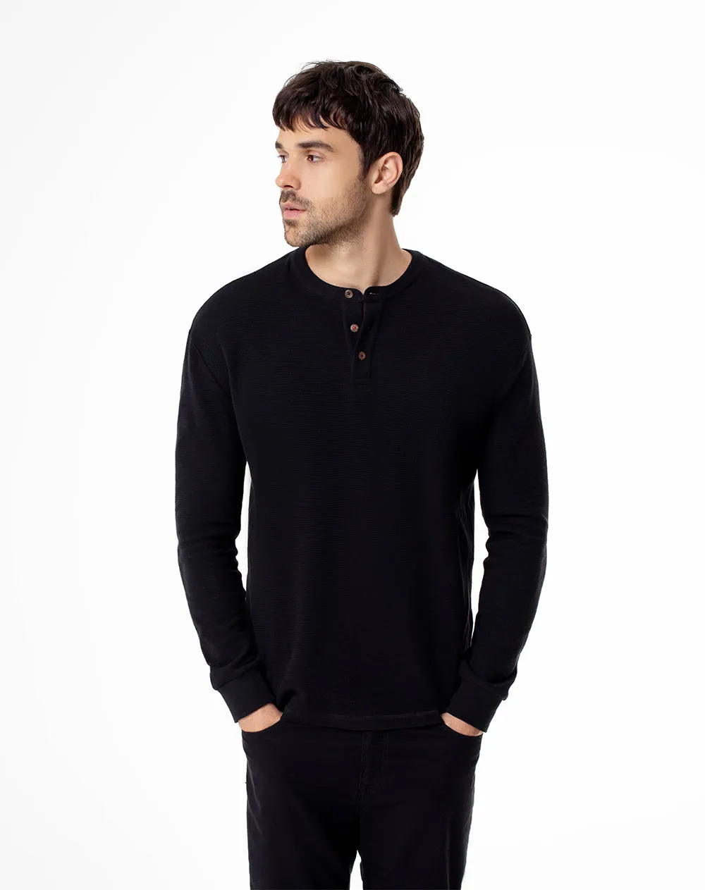 Camibuzo regular algodón negro hombre sold by Gef