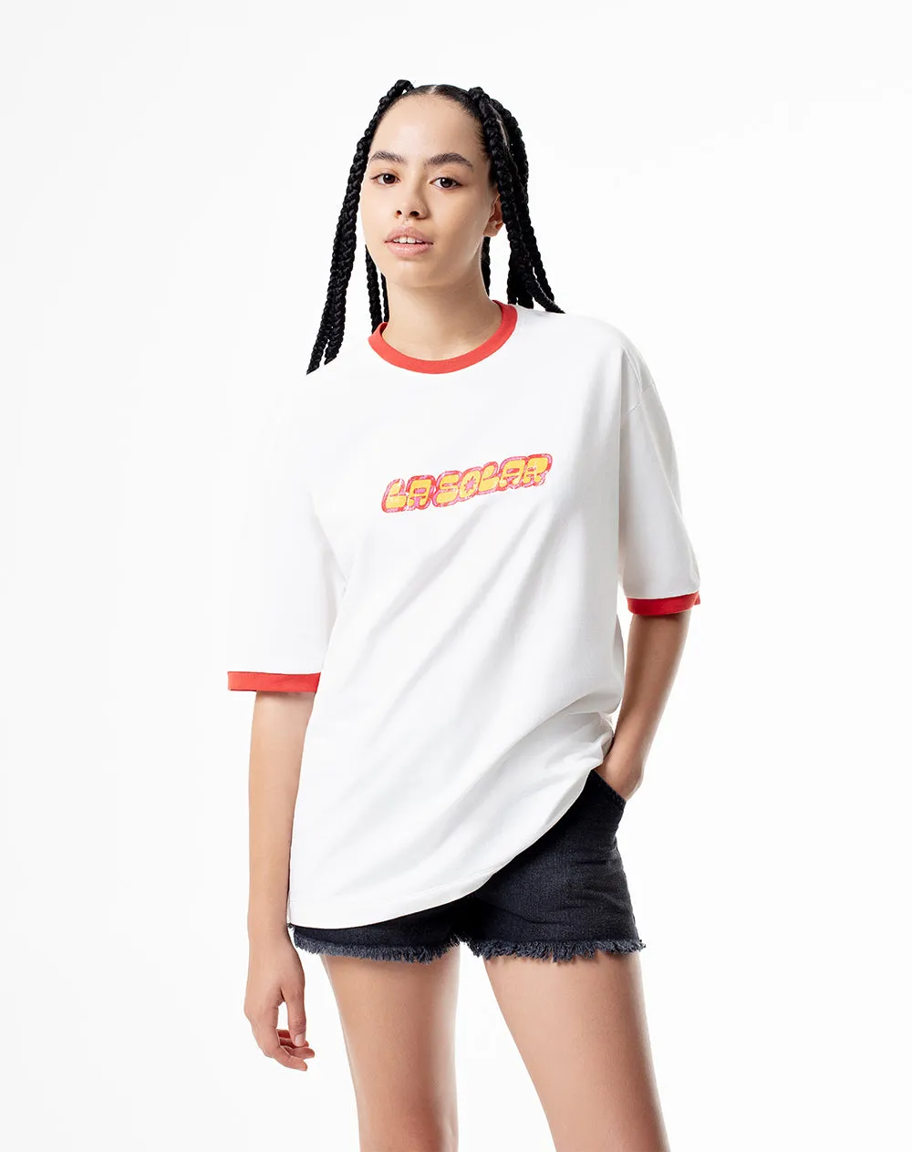 Camiseta oversized fit manga corta vainilla sold by Gef product image thumbnail 3