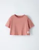 Camiseta cropped fit manga corta rosa sold by Gef