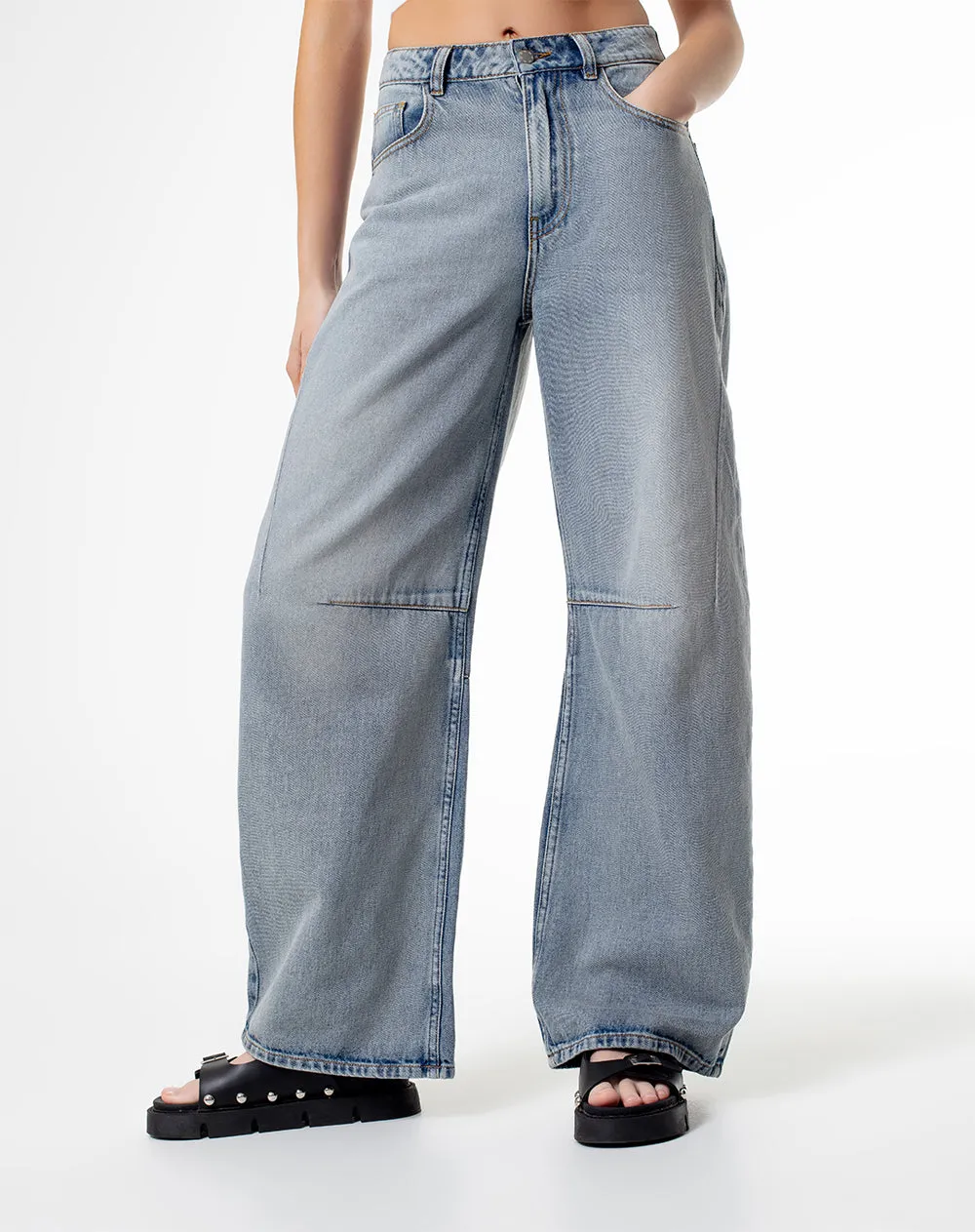 Jean wide leg tiro medio índigo medio mujer sold by Gef product image thumbnail 3