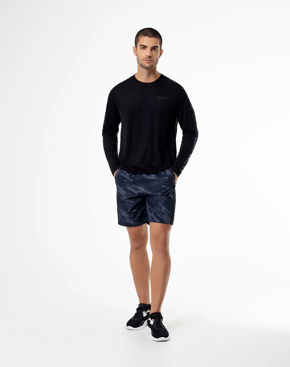 Pantaloneta deportiva secado rápido negra hombre sold by Gef product image thumbnail 3