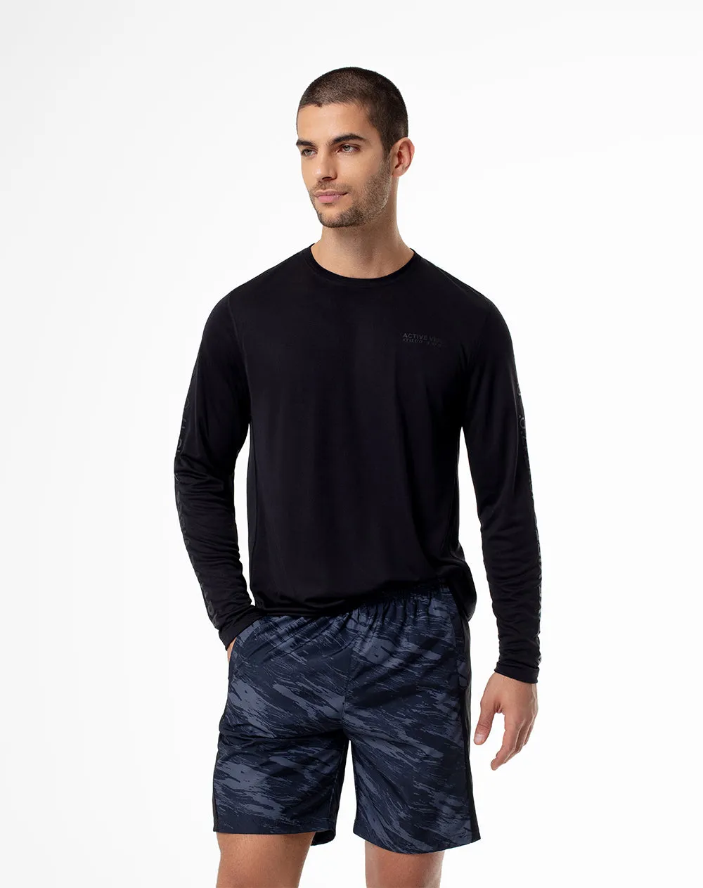 Pantaloneta deportiva secado rápido negra hombre sold by Gef