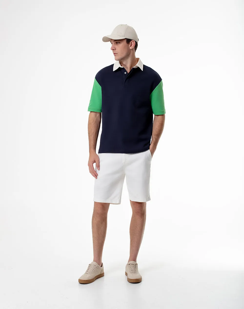 Polo regular fit azul con bloques sold by Gef product image thumbnail 4
