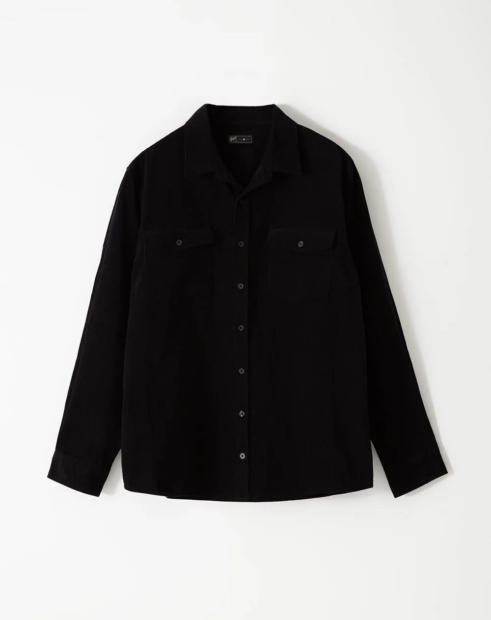 Camisa manga larga regular corduroy algodón negra hombre sold by Gef product image thumbnail 5