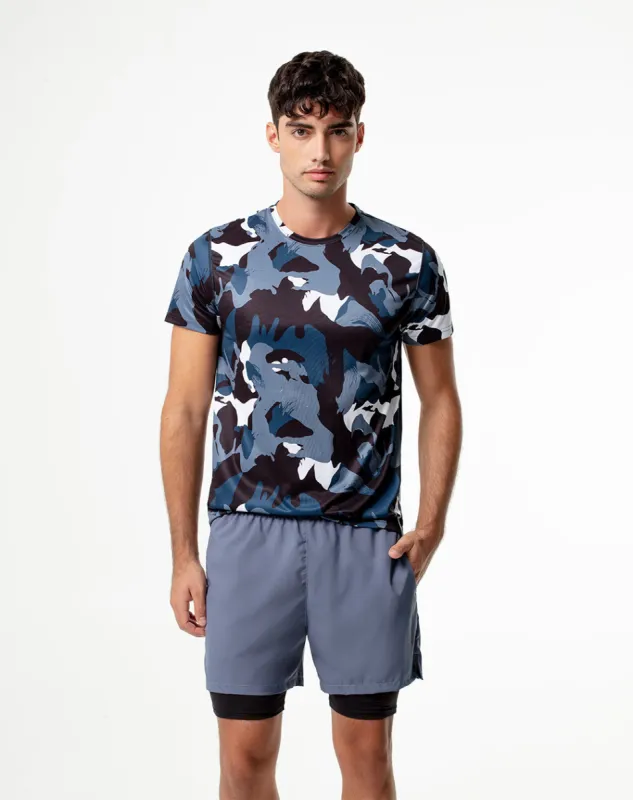 Pantaloneta azul sold by Gef