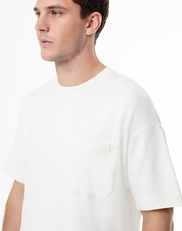 Camiseta oversize algodón vainilla hombre sold by Gef