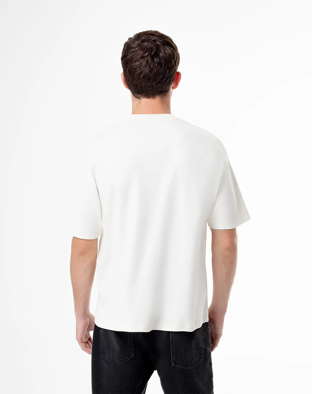 Camiseta oversize algodón vainilla hombre sold by Gef product image thumbnail 2