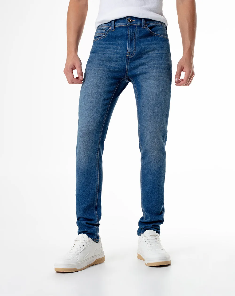 Jean skinny fit tiro medio indigo sold by Gef product image thumbnail 3