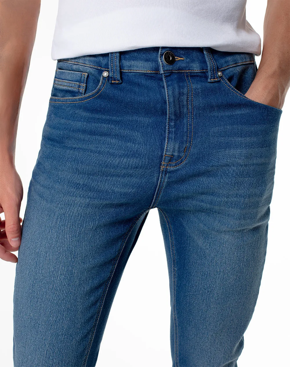 Jean skinny fit tiro medio indigo sold by Gef product image thumbnail 4